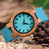 Classic Blue Wooden Watch
