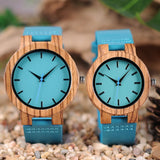 Classic Blue Wooden Watch