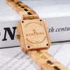 Unique Square Shape Wooden Watch